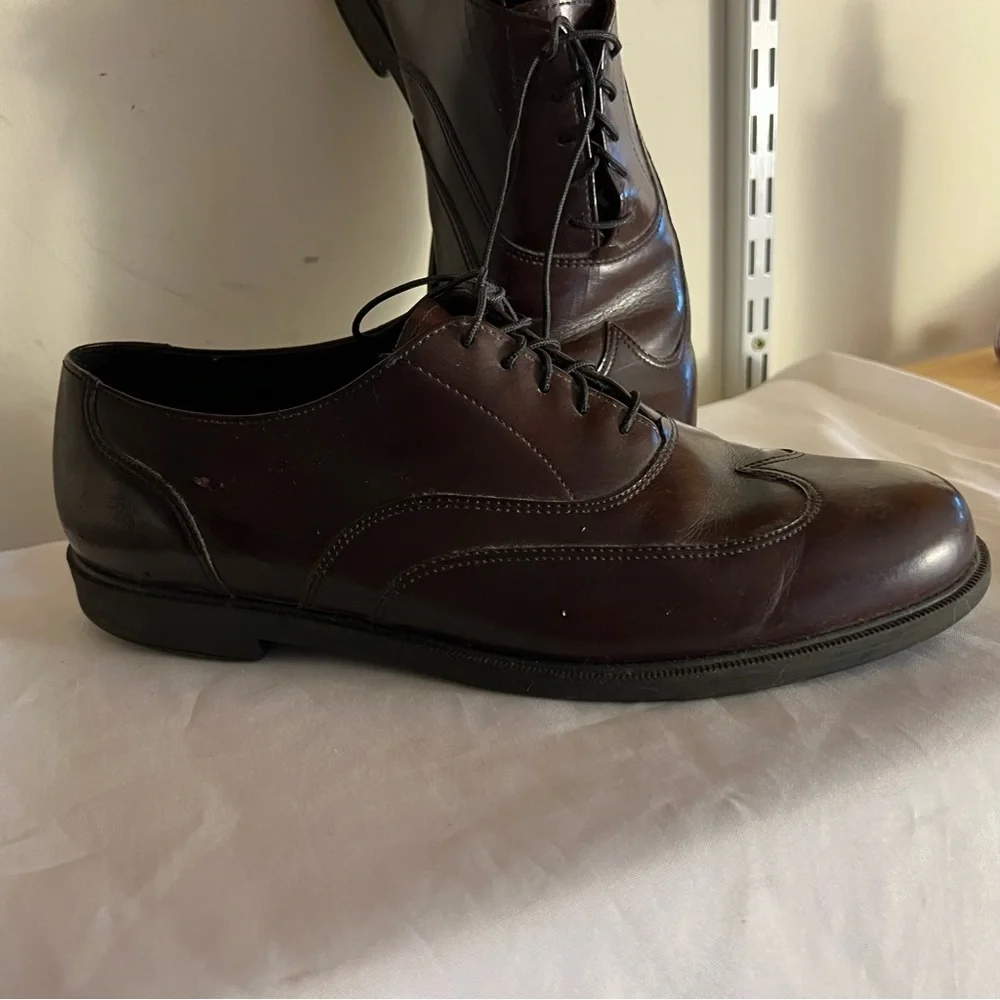 Hush Puppies Mocha/Brown Oxfords Saddle Shoes Leather Men’s Size 11 M